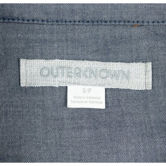 Outerknown Blanket Shirt Men's Small Heavyweight Flannel Orange Plaid Button-Up - Picture 3 of 14